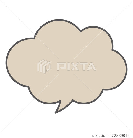 シンプルでかわいい 雲形のふきだし シンプルでかわいい 雲形のふきだし 122889019