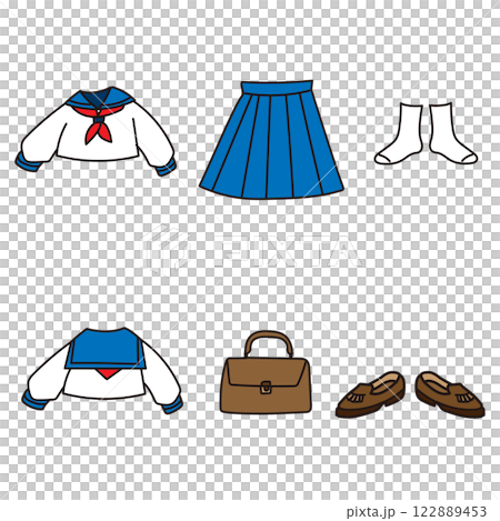 Sailor suit vector illustration material 122889453