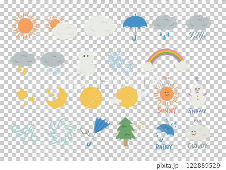 可愛的天氣圖示集 122889529