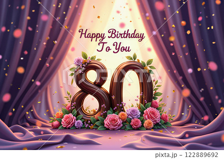 Elegant 80th birthday celebration. 122889692