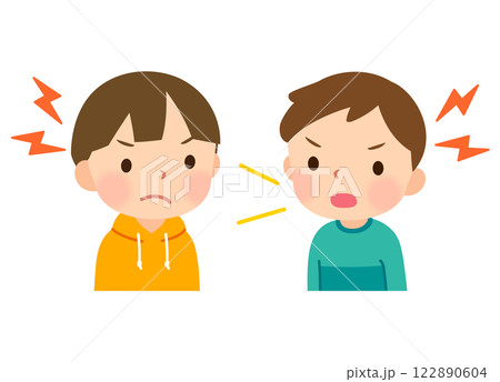 言い争いをする子ども　感情コントロール　対人関係 122890604