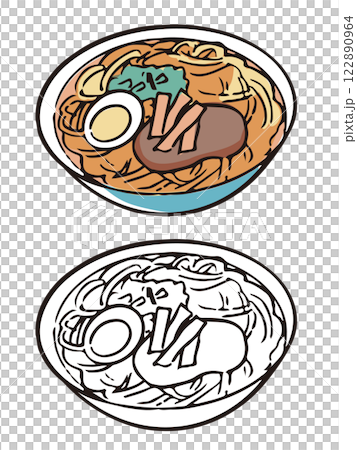 Pen-drawn ramen 122890964