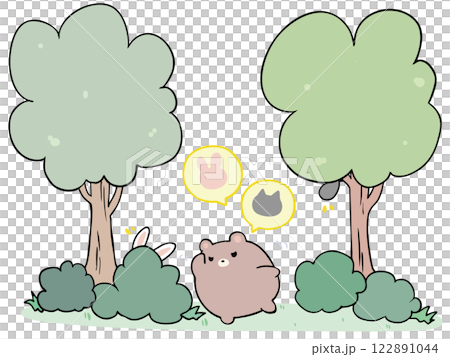 Bear Cat Rabbit Hide and Seek Bear Cat Rabbit Hide and Seek 122891044