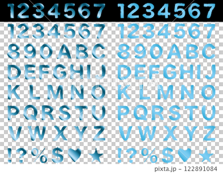 文字、筆、5水色 文字、筆、5水色 122891084