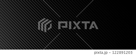 Black oblique straight line background. Elegant dark linear abstract wallpaper. Luxury striped gradient texture. Grey diagonal lines backdrop for flyer, banner, poster, presentation, cover. Vector Black oblique straight line background. Elegant dark linear abstract wallpaper. Luxury striped gradient texture. Grey diagonal lines backdrop for flyer, banner, poster, presentation, cover. Vector 122891203