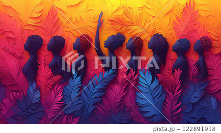 Emancipation Day, resiliencEmancipation Day, resilience and perseverance, papercut illustratione and perseverance, papercut illustration 122891918