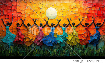 Emancipation Day, resiliencEmancipation Day, resilience and perseverance, papercut illustratione and perseverance, papercut illustration 122891930