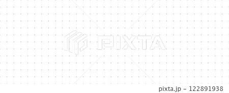 Journal planer page with dotted grid. Seamless checkered paper texture. Retro bullet notebook background. Simple square graph pattern. School math sheet wallpaper. Vector repeating workbook template 122891938