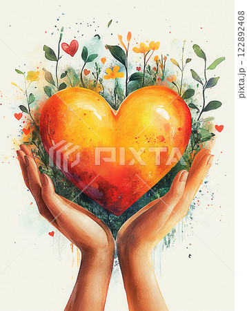 Bright and vibrant World Organ Donation Day template, heart and medical elements for social media 122892408