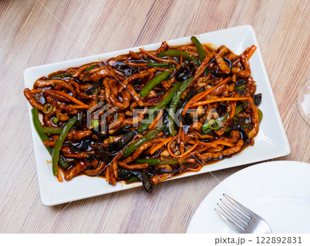 Yuxiang shredded pork, Chinese cuisine dish Yuxiang shredded pork, Chinese cuisine dish 122892831