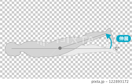 Hip joint range of motion: extension 122893172