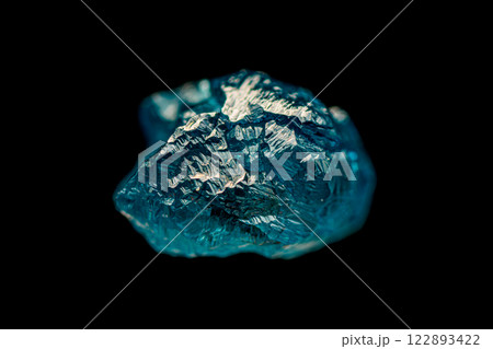 Closeup natural rough blue diamond crystal Closeup natural rough blue diamond crystal 122893422