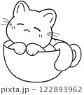 coloring book with a cat 122893962