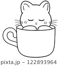 black and white portrait of a cat 122893964