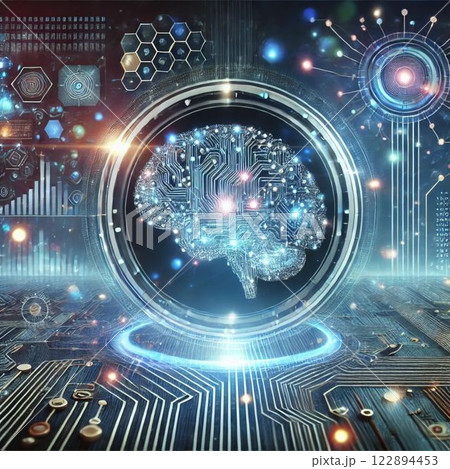 人工知能のネットワークイメージ 122894453