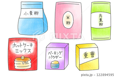 ゆるめシンプルな粉セット2　アナログ風 122894595