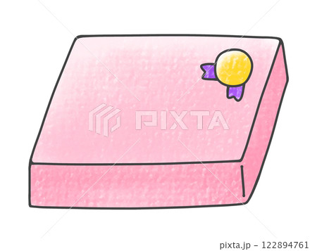 ゆるめシンプルなギフトボックス　アナログ風 122894761