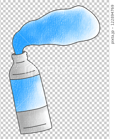 ゆるめシンプルな中身の出ている絵の具 アナログ風 ゆるめシンプルな中身の出ている絵の具 アナログ風 122894769