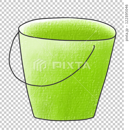 ゆるめシンプルなバケツ　アナログ風 122895046