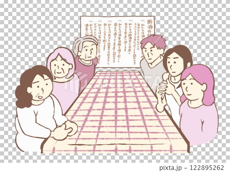 參加飲酒派對的酗酒患者的插圖 122895262