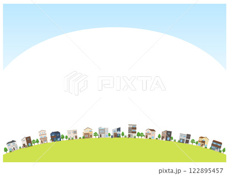 住宅街のイメージ 背景素材 住まい 住宅街のイメージ 背景素材 住まい 122895457