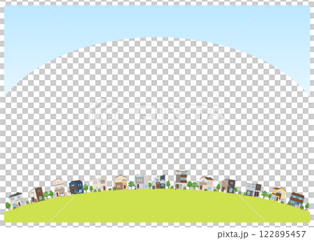 住宅街のイメージ 背景素材 住まい 住宅街のイメージ 背景素材 住まい 122895457