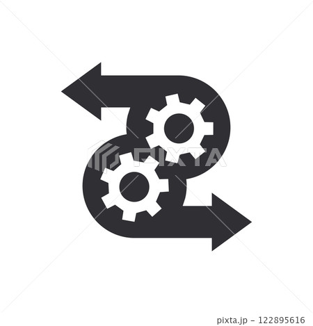 Workflow icon. Vector illustration. Symbols of work process and efficiency. 122895616