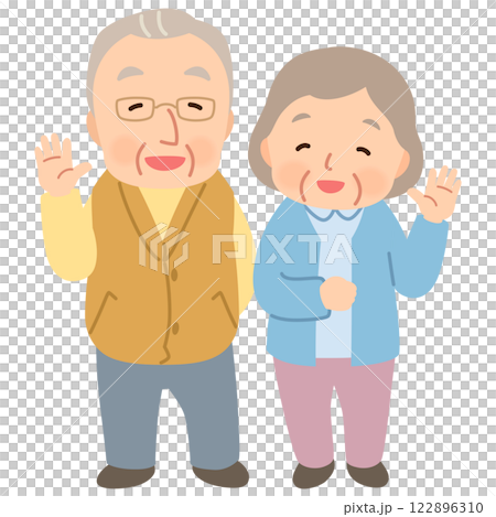 Senior couple, elderly people, elderly people 122896310