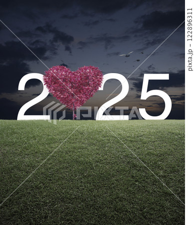 Happy New Year and Valentines day 2025 cover concept Happy New Year and Valentines day 2025 cover concept 122896311