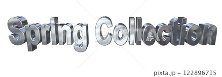 3DCG文字「Spring Collection（スプリングコレクション）」シルバー,銀 122896715
