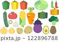 野菜　かわいいベクターイラスト 122896788
