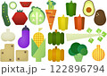 野菜　シンプルベクターイラスト 122896794