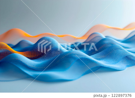 Colorful waves of fabric create a dynamic visual landscape in soft hues and flowing patterns depicting movement and tranquility Colorful waves of fabric create a dynamic visual landscape in soft hues and flowing patterns depicting movement and tranquility 122897376