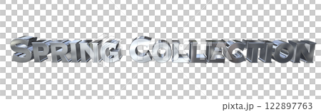 3DCG文字「Spring Collection（スプリングコレクション）」シルバー,銀 122897763
