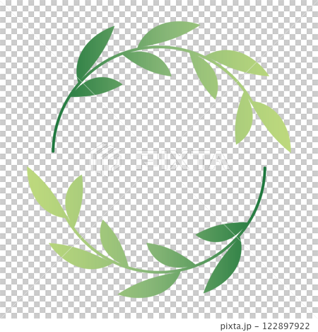Beautiful green leaf circle frame Beautiful green leaf circle frame 122897922