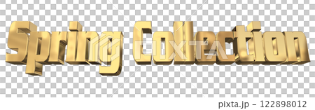 3DCG lettering "Spring Collection" Gold 122898012