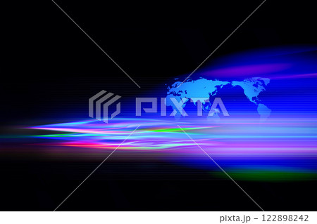 超高速の光とグローバルイメージの背景素材 122898242