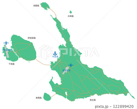 宮古諸島地図 122899420