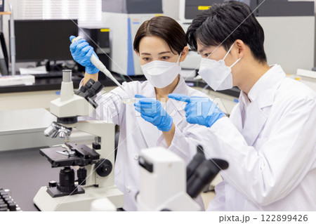 研究室　開発　実験室　臨床検査　バイオテクノロジー　新薬 122899426