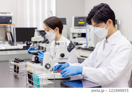 研究室　開発　実験室　臨床検査　バイオテクノロジー　新薬 122899855