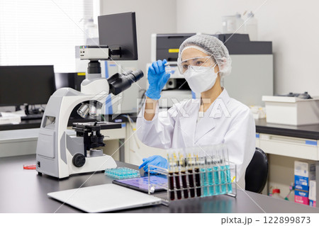 研究室 開発 実験室 臨床検査 バイオテクノロジー 新薬 研究室 開発 実験室 臨床検査 バイオテクノロジー 新薬 122899873