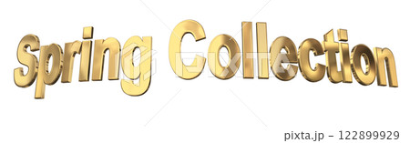 3DCG文字「Spring Collection（スプリングコレクション）」ゴールド,金 122899929