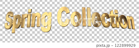 3DCG文字「Spring Collection（スプリングコレクション）」ゴールド,金 122899929