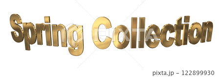 3DCG文字「Spring Collection（スプリングコレクション）」ゴールド,金 122899930