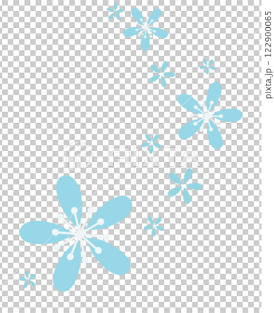 許多淡藍色的花朵在翩翩起舞 122900065