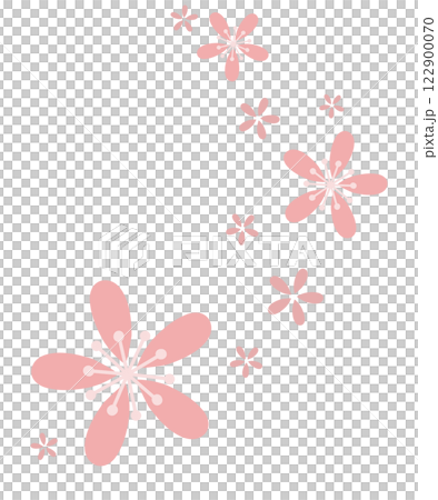 Many pale pink flowers fluttering about 122900070