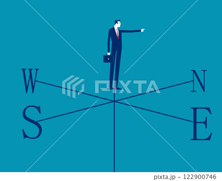 A weather vane showing the way to success. Business vector flat style 122900746