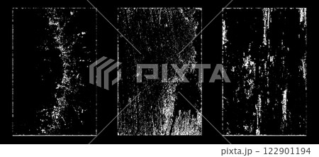 Black and white grunge. Distress overlay texture. Abstract surface dust and rough dirty wall background concept. Distress illustration simply place over object to create grunge effect. Vector EPS10. 122901194