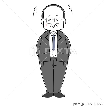 とっても人良さそうなスーツ姿の中高年男性 とっても人良さそうなスーツ姿の中高年男性 122901727