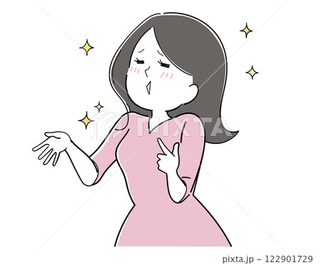 自分のことを自慢するマウントな女 122901729